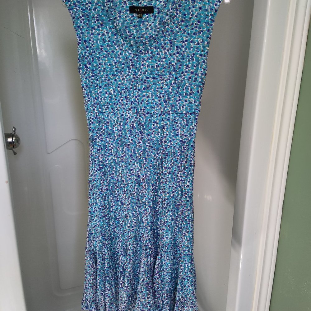 Jolibel extra small floral dress - turquoise color